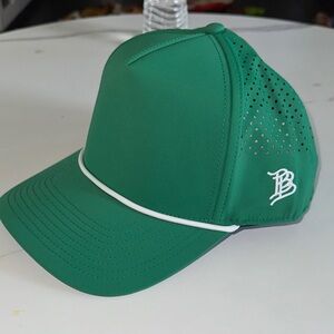 Blank Green Cap With White Roped Brim